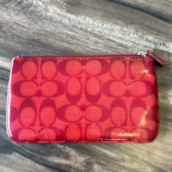 Coach Red Pouch - Picture 2 of 5